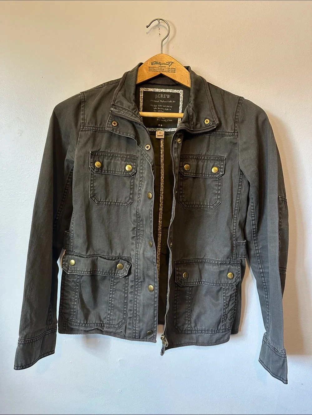 J. Crew Gunmetal Gray Boyfriend Field Jacket  Women's XS